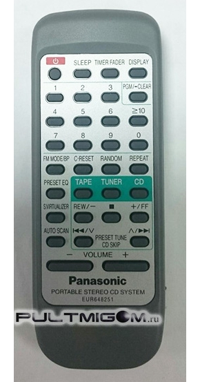 Оригинальный пульт PANASONIC EUR648251