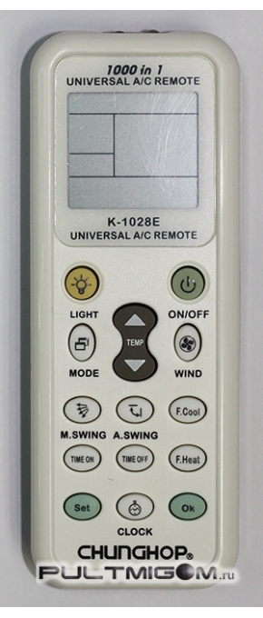 Универсальный пульт CHUNGHOP K-1028E для кондиционеров