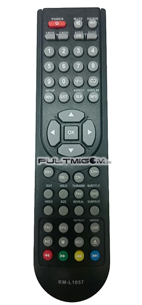 Пульт RM-L1057 для телевизоров  IZUMI, POLAR И ДР.