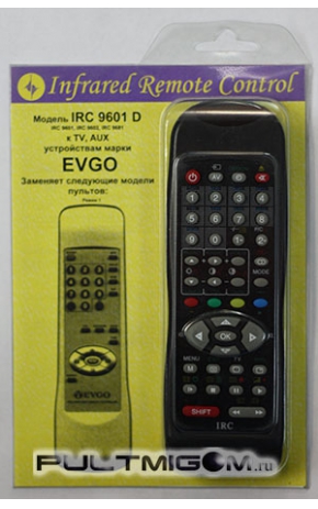Пульт IRC 9601D EVGO 