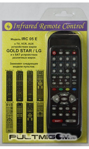 Пульт IRC 05E GOLD STAR/LG